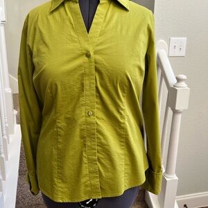 Worthington Chartreuse Button-Down Shirt